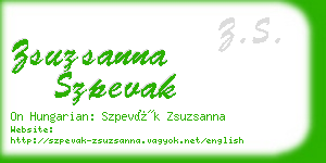 zsuzsanna szpevak business card